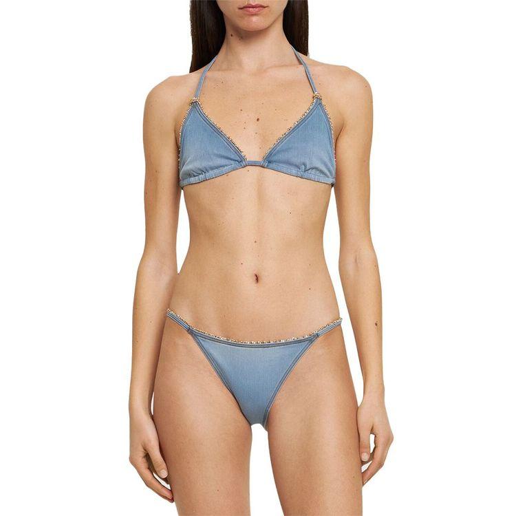 ERMANNO SCERVINO teksas kupaći sa zlatno vezenim ivicama