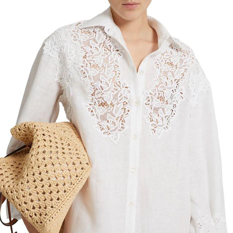 ERMANNO SCERVINO bijela ženska lanena tunika