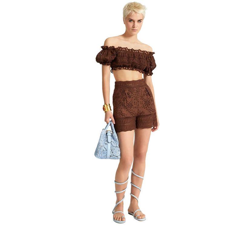ERMANNO SCERVINO braon vezeni ženski top