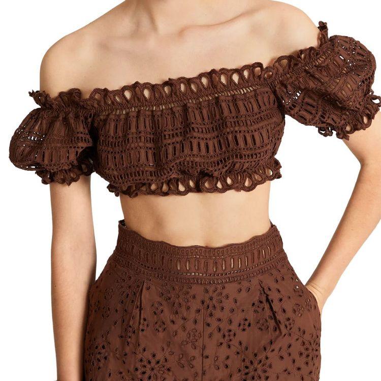 ERMANNO SCERVINO braon vezeni ženski top