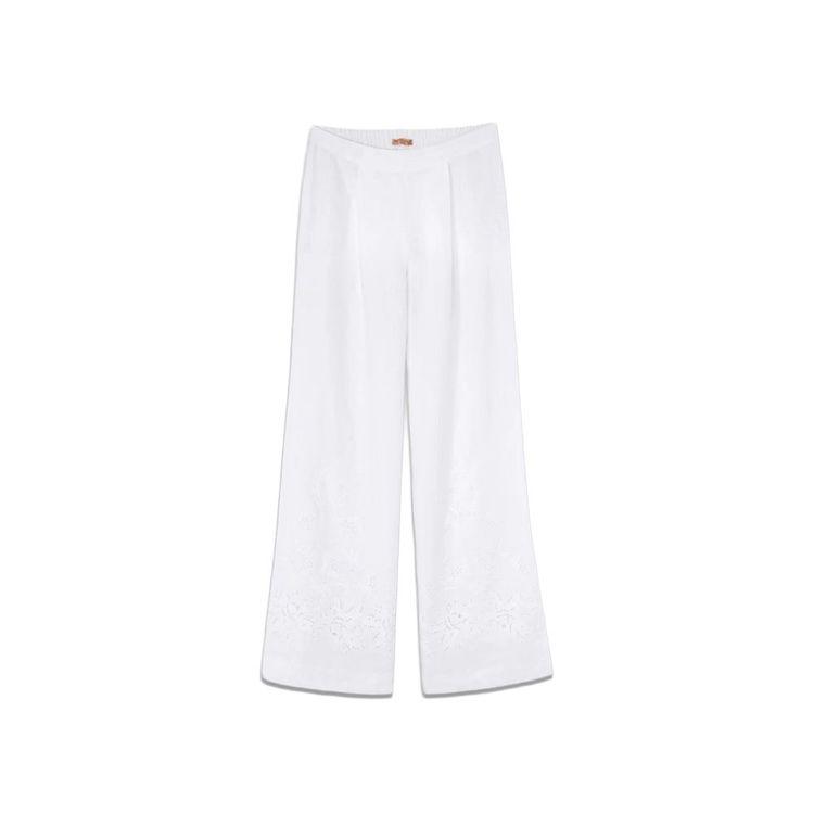 ERMANNO SCERVINO bijele ženske lanene pantalone