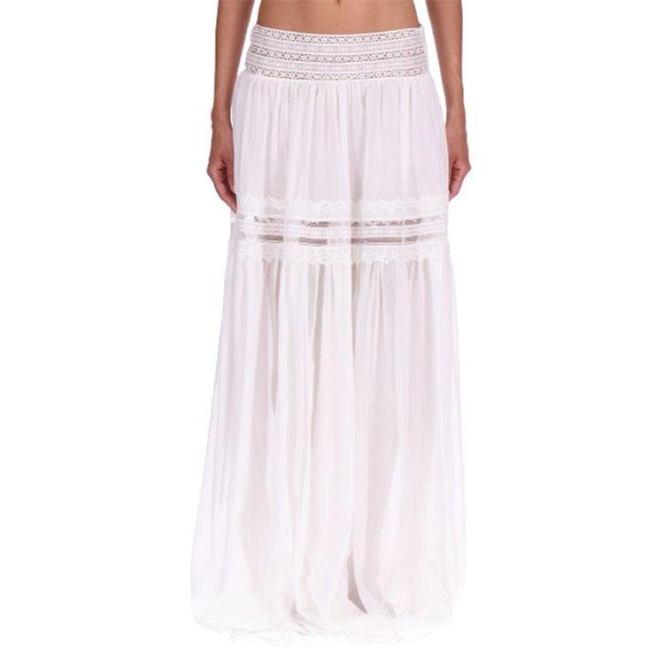 ERMANNO SCERVINO mliječno bijela suknja sa čipknim djelovima