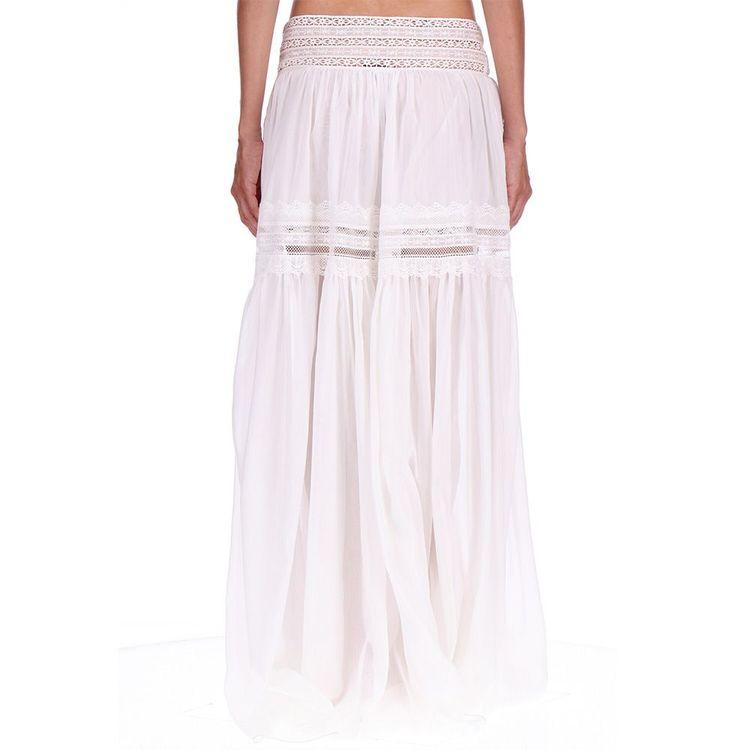 ERMANNO SCERVINO mliječno bijela suknja sa čipknim djelovima