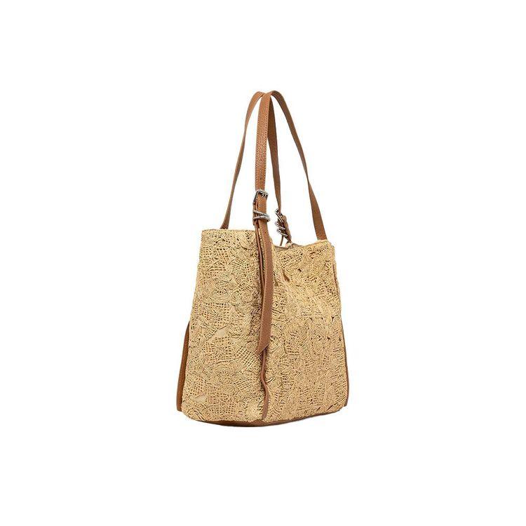 ERMANNO SCERVINO bež ženska slamena tašna