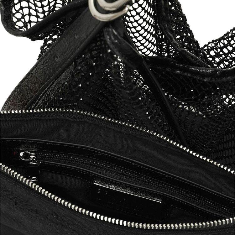 ERMANNO SCERVINO Aisha tote crna ženska mrežasta tašna sa šljokicama