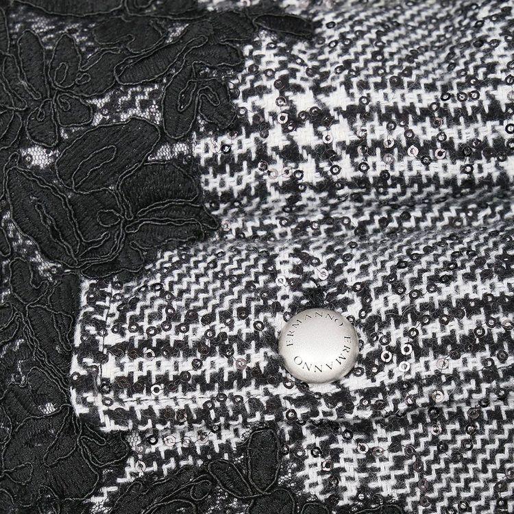 ERMANNO SCERVINO crno-bijela ženska jakna