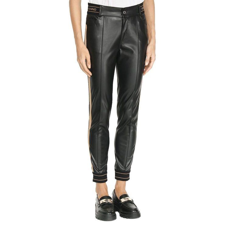 ERMANNO SCERVINO crne kožne pantalone 