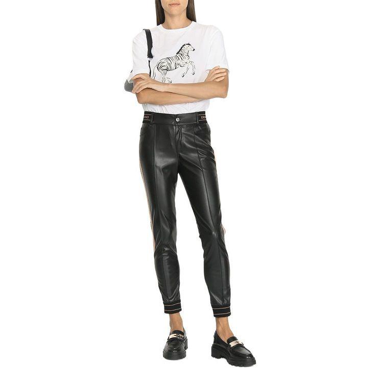 ERMANNO SCERVINO crne kožne pantalone 