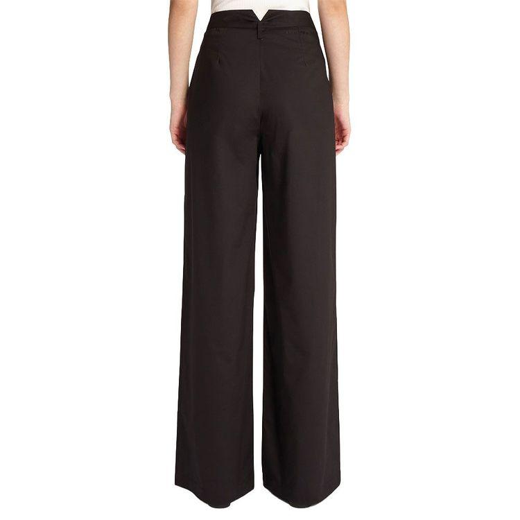 ERMANNO SCERVINO crne široke ženske pantalone sa dvije falte