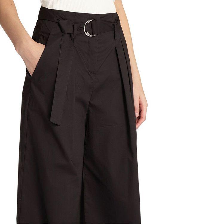 ERMANNO SCERVINO crne široke ženske pantalone sa dvije falte