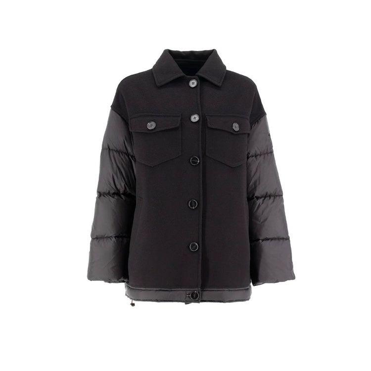 ERMANNO SCERVINO crna ženska jakna sa štepanim rukavima