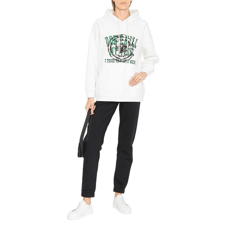 ERMANNO SCERVINO bijeli ženski duks sa natpisom