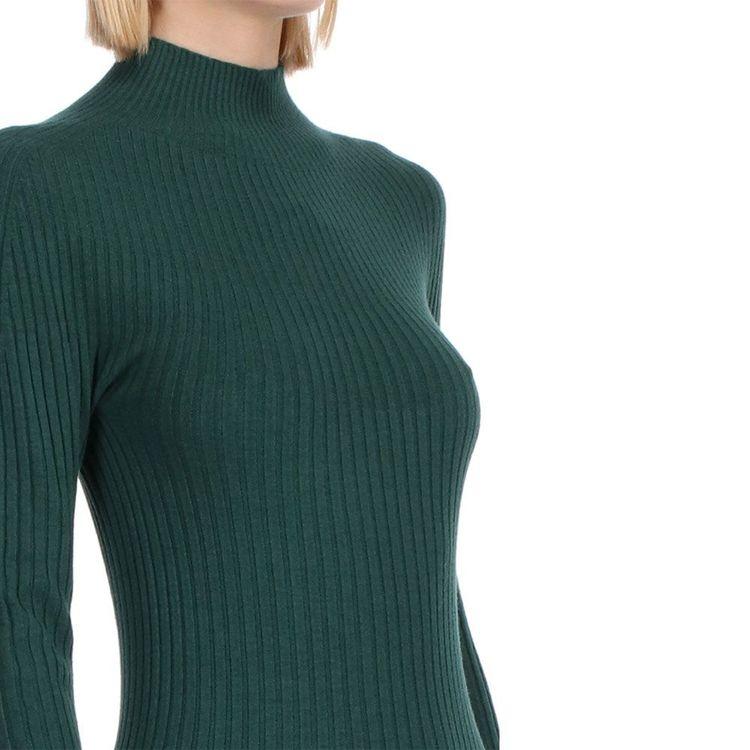 ERMANNO SCERVINO tamno zelena rebrasta haljina
