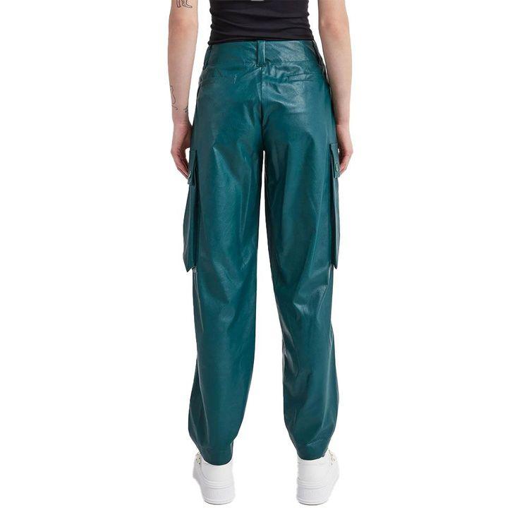 ERMANO SCERVINO zelene ženske pantalone od eko-kože