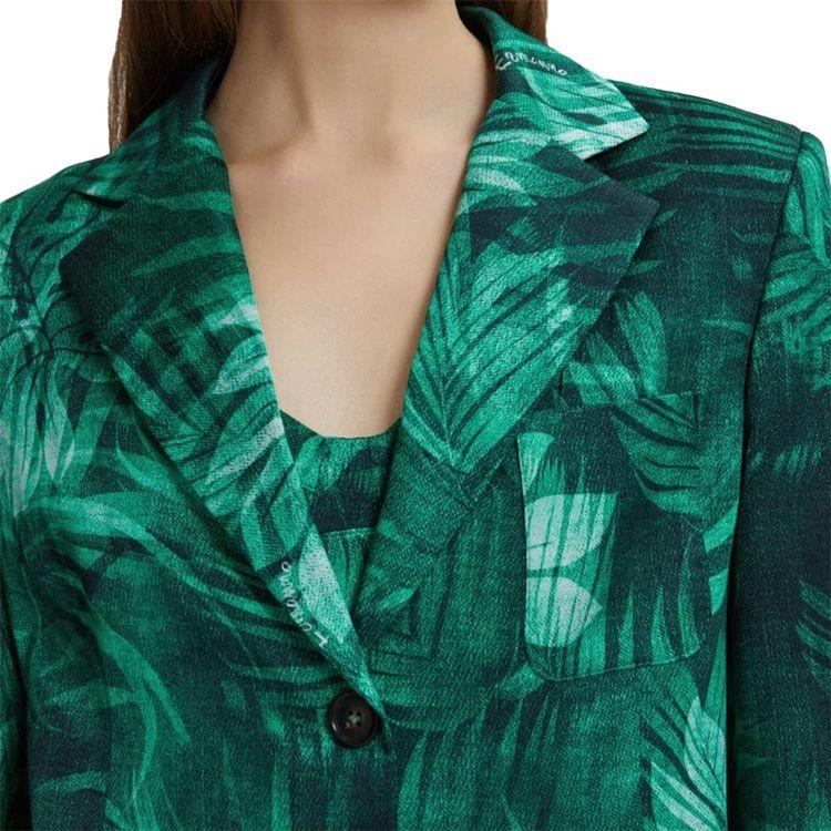 ERMANNO SCERVINO zeleni tropical print ženski sako