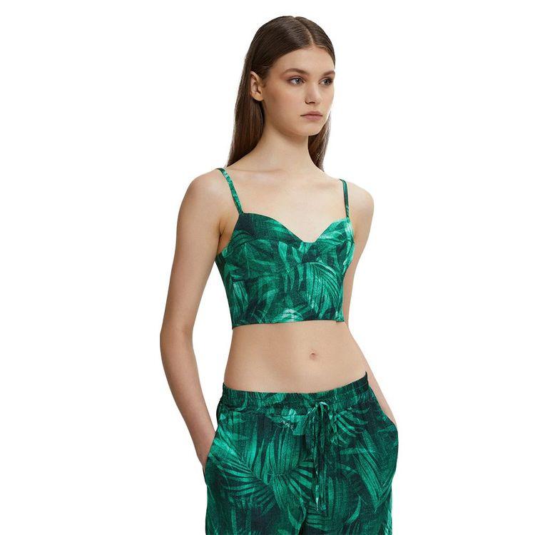 ERMANNO SCERVINO zeleni tropical print ženski top