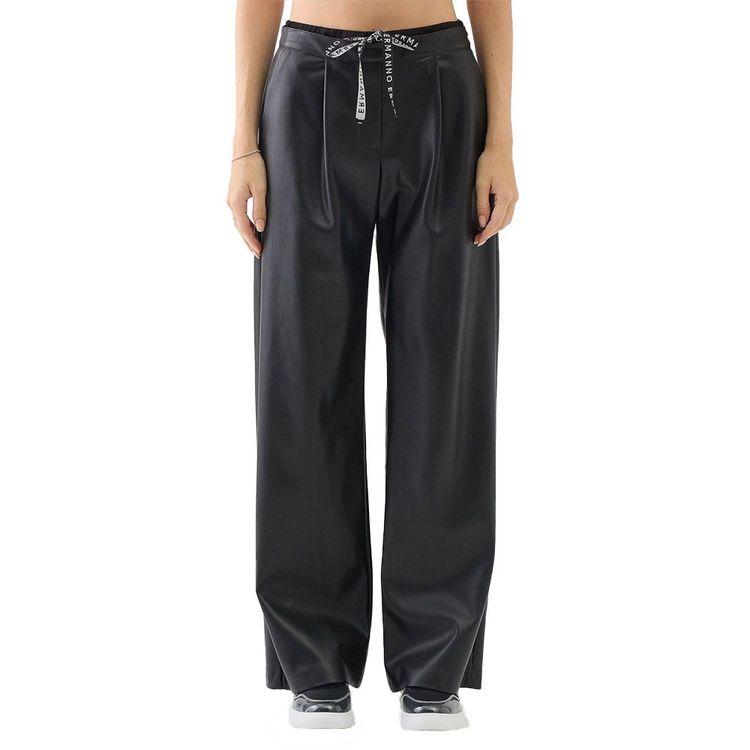 ERMANNO SCERVINO crne ženske pantalone od eko-kože