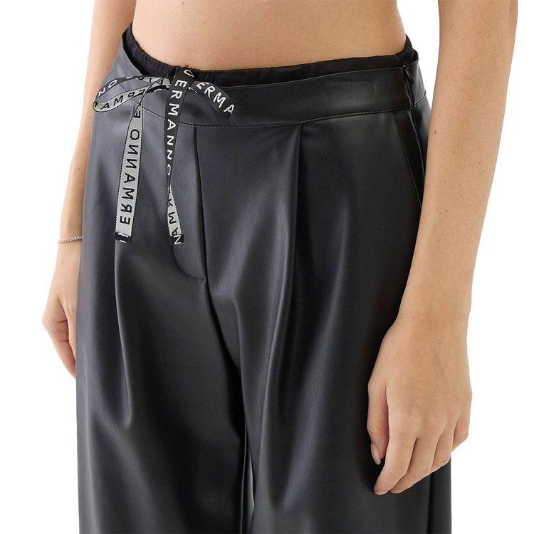 ERMANNO SCERVINO crne ženske pantalone od eko-kože