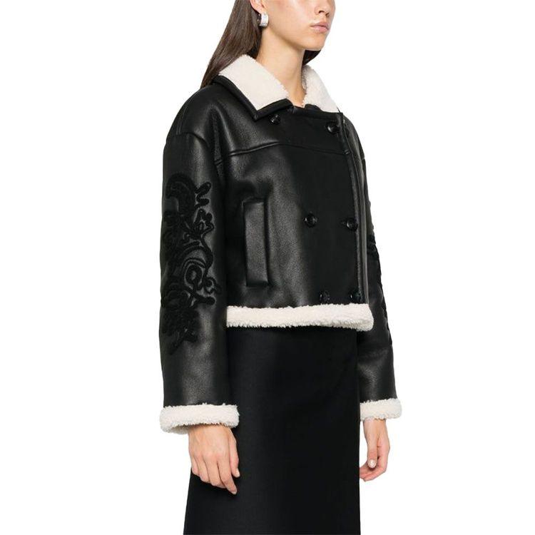 ERMANNO SCERVINO crna ženska jakna sa duplim kopčanjem