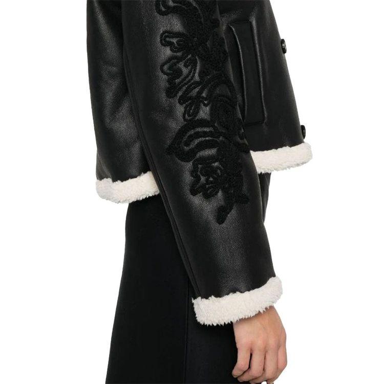 ERMANNO SCERVINO crna ženska jakna sa duplim kopčanjem