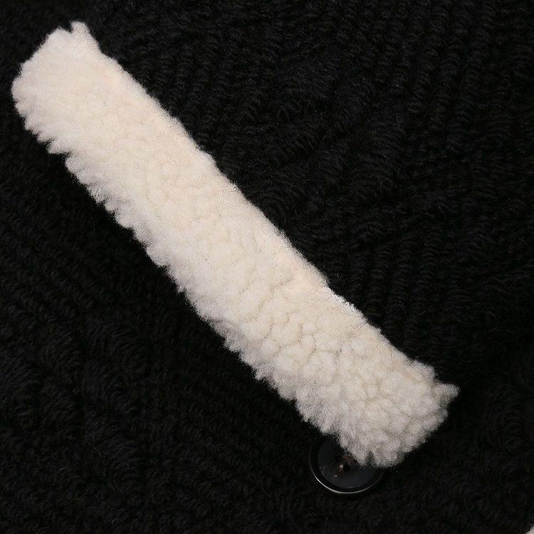 ERMANNO SCERVINO crna kraća ženska jakna sa duplim kopčanjem