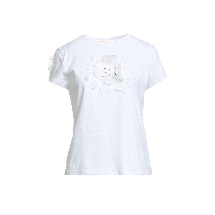 ERMANNO SCERVINO bijela ženska majica sa čipkanim logom