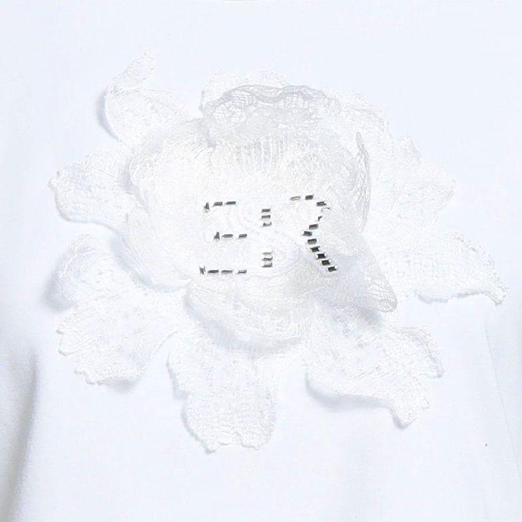 ERMANNO SCERVINO bijela ženska majica sa čipkanim logom