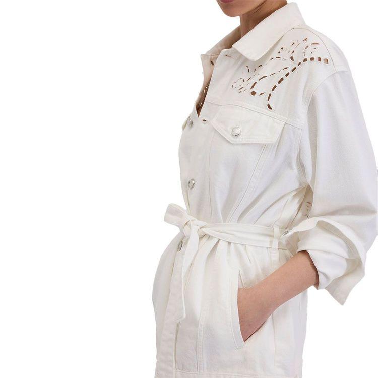 ERMANNO SCERVINO bijela ženska jakna sa vezenim detaljima