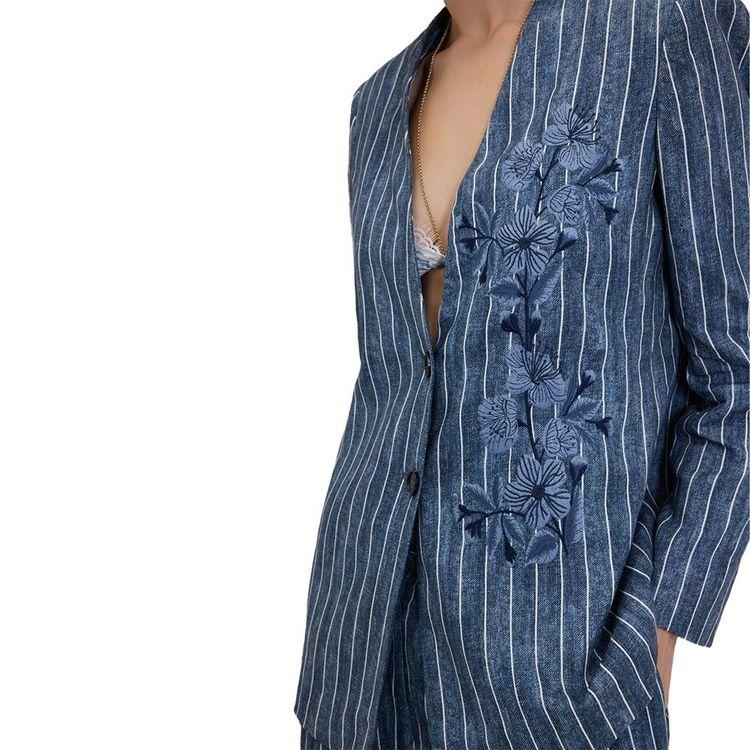 ERMANNO SCERVINO denim ženski prugasti sako