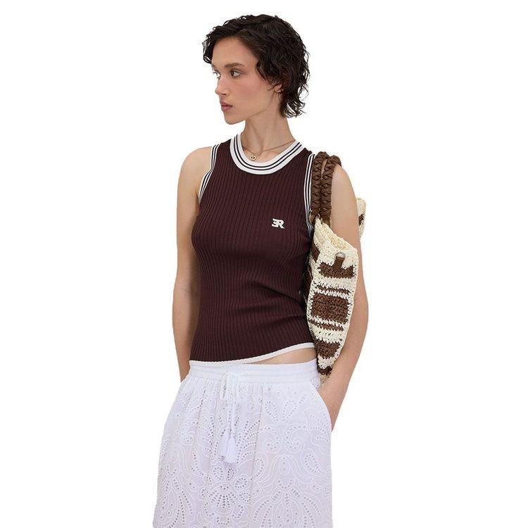 ERMANNO SCERVINO braon-bijela ženska majica