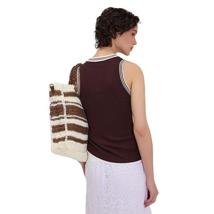 ERMANNO SCERVINO braon-bijela ženska majica