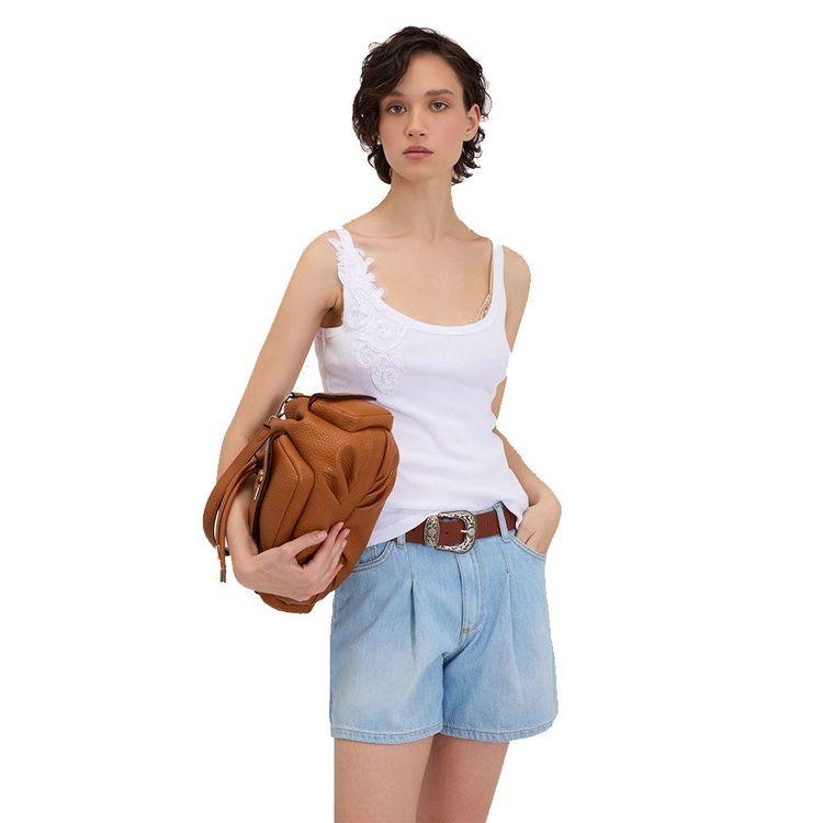 ERMANNO SCERVINO bijela ženska trik majica sa čipkanim detaljima