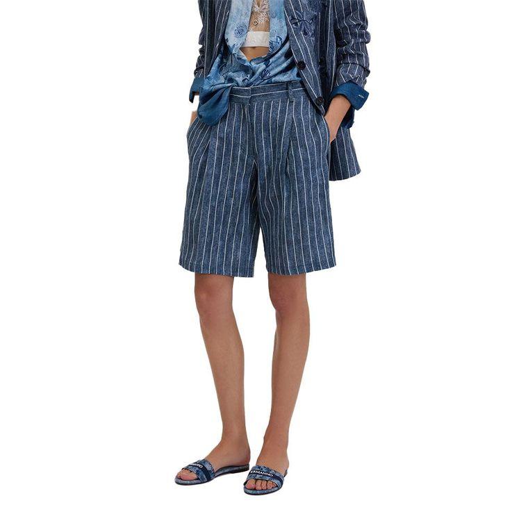 ERMANNO SCERVINO denim ženske prugaste bermude