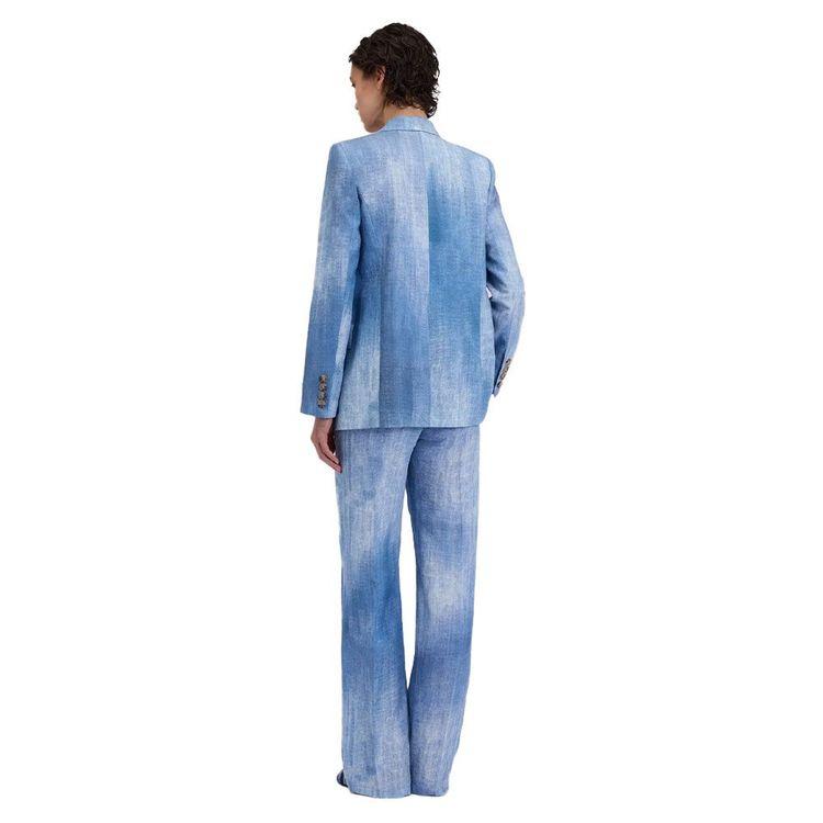 ERMANNO SCERVINO svijetloplavi ravni sako sa duplim kopčanjem