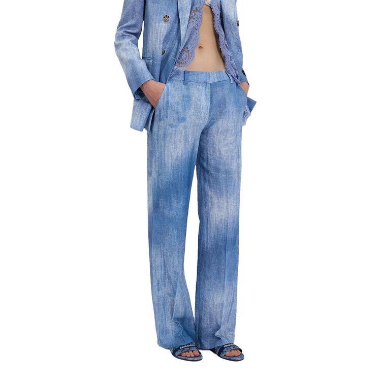 ERMANNO SCERVINO svijetloplave ravne pantalone