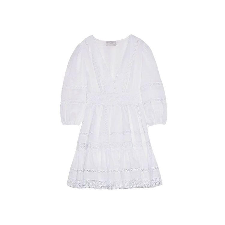 ERMANNO SCERVINO bijela haljina sa čipkanim detaljima