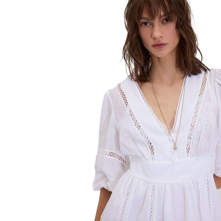 ERMANNO SCERVINO bijela haljina sa čipkanim detaljima