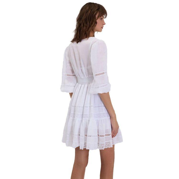 ERMANNO SCERVINO bijela haljina sa čipkanim detaljima