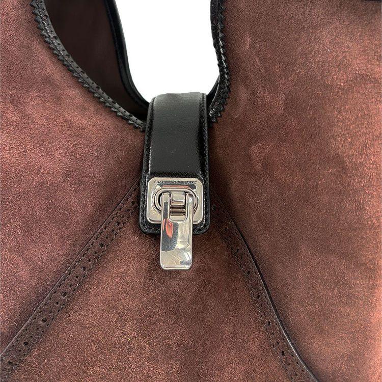 ERMANNO SCERVINO Clio Hobo Large tamno braon tašna od antilopa
