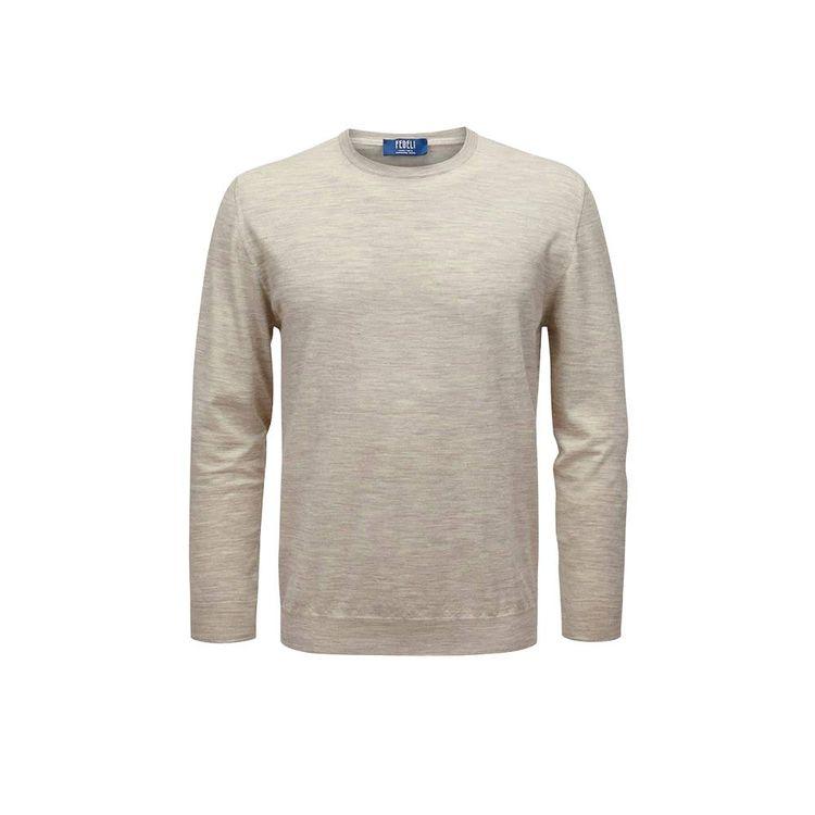 FEDELI bež-sivi muški džemper