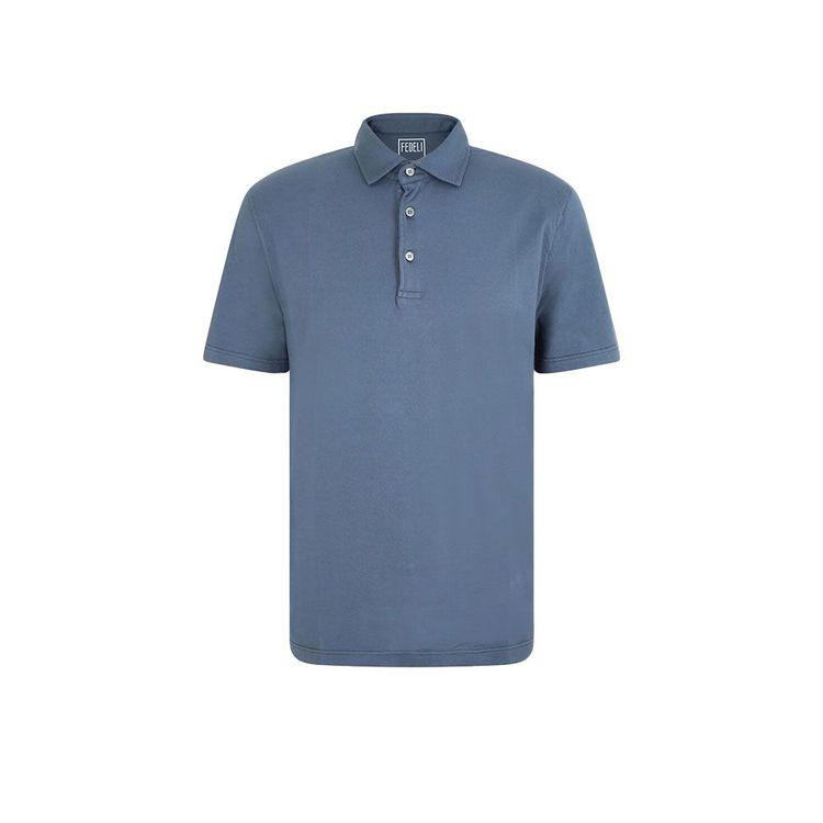 FEDELI polo modro plava muška majica