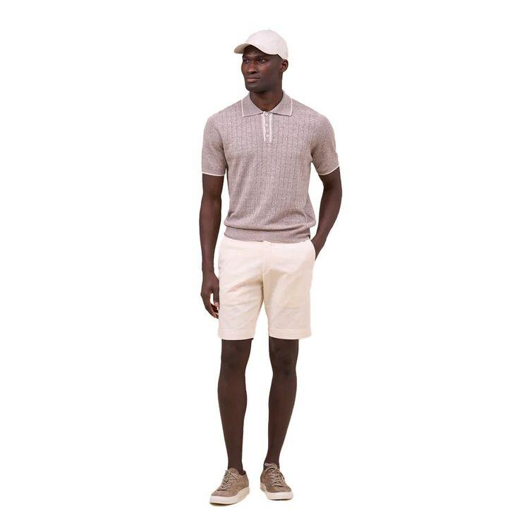 FEDELI Bobby Irlanda braon pamučno-lanena polo majica