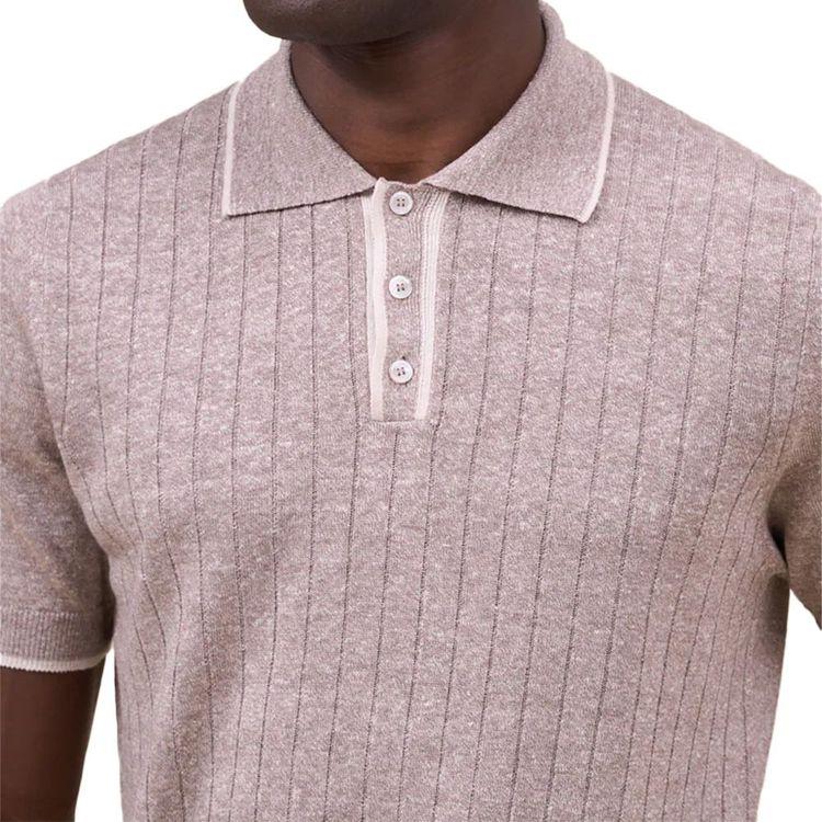 FEDELI Bobby Irlanda braon pamučno-lanena polo majica