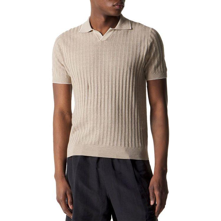 FEDELI svijetlo bež polo muška končana majica