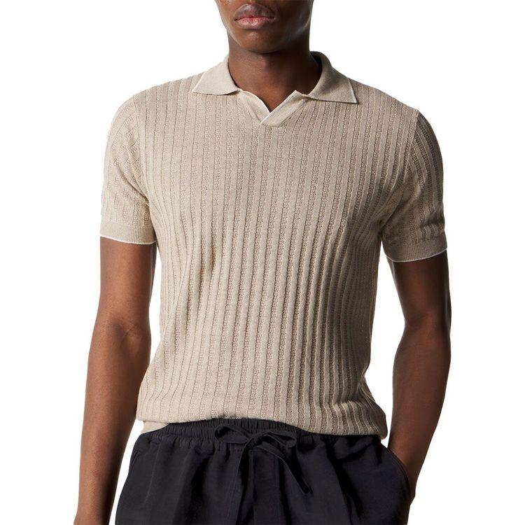 FEDELI svijetlo bež polo muška končana majica