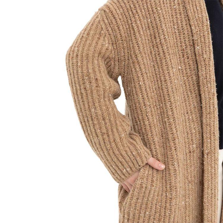 FEDELI svijetlo braon dugi džemper od kašmira