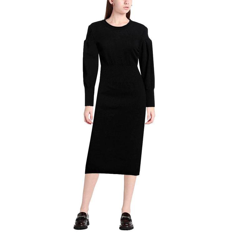 PHILOSOPHY crna pletena haljina