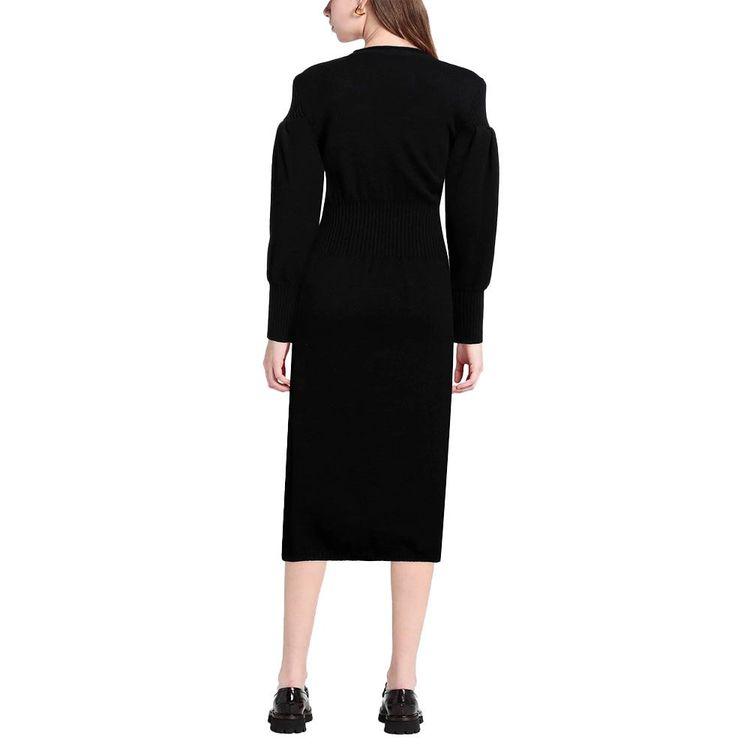 PHILOSOPHY crna pletena haljina