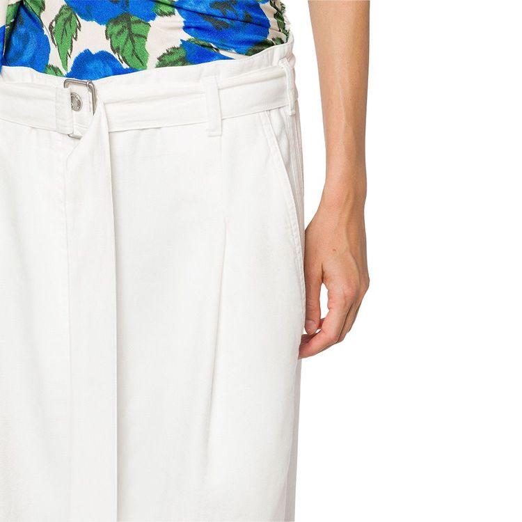 PHILOSOPHY bijele ženske široke pantalone sa pojasom