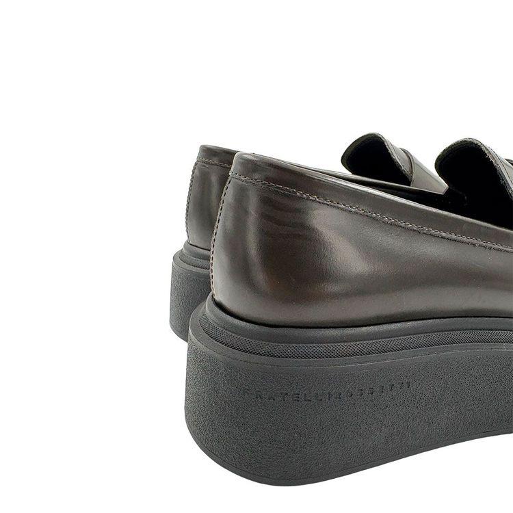 FRATELLI ROSSETTI maslinaste ženske cipele sa kožnim detaljem na risu